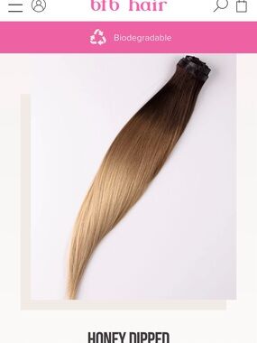 BFB Honey Dipped Ombre 21” Clip-In Hair Extensions